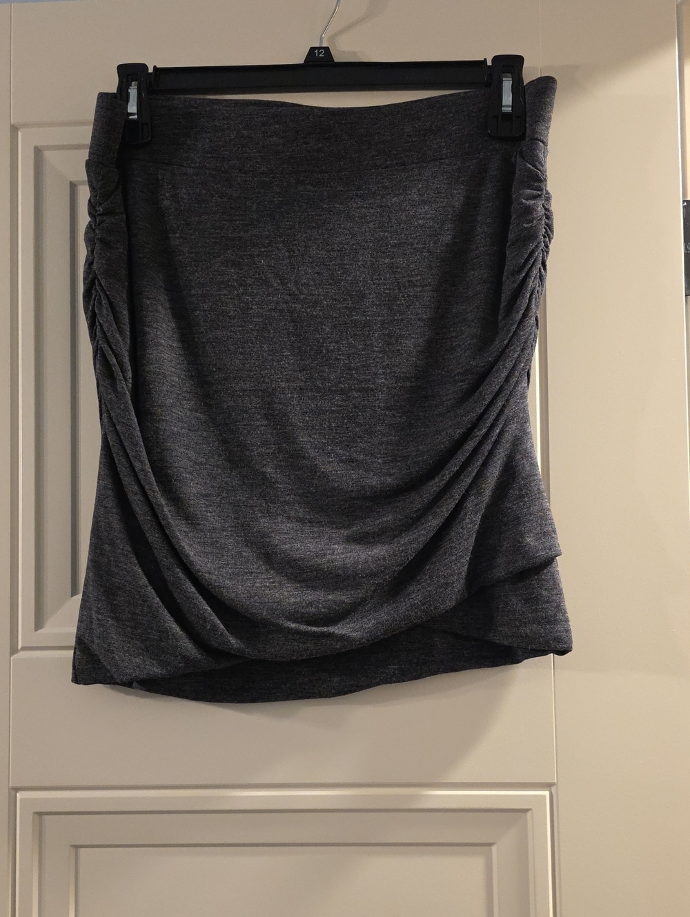 Banana Republic Charcoal Gray Ruched Mini Skirt